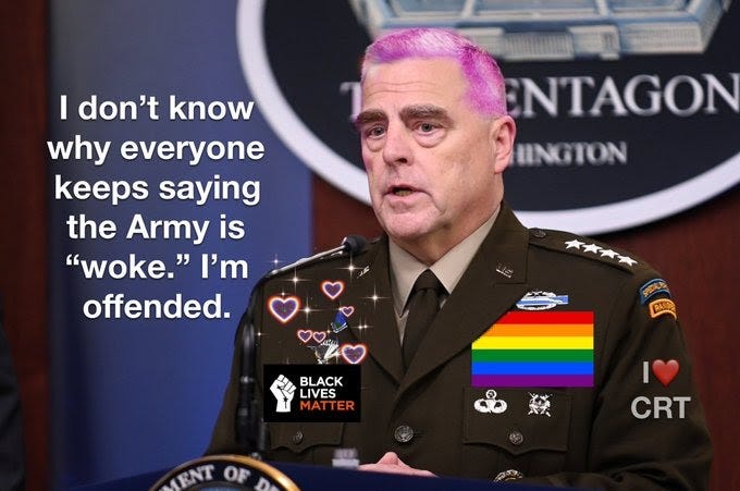United States military is led (well was led by the rainbow flag queen Milley) & still by Lloyd ‘Darth Vader’ Austin who with Milley, was making it into a sodomite military; Lloyd Austin’s code: “Don’t