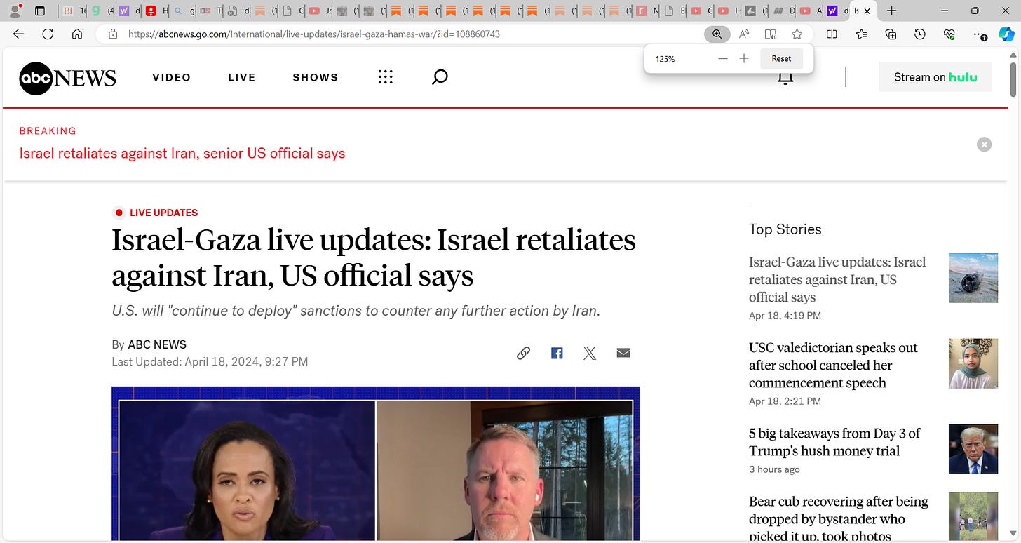 Breaking: Israel begins retaliation to the barbaric Iran strike, thank God, they have to respond, you lobbed 300 missiles into my house? Israel must respond and send the right message