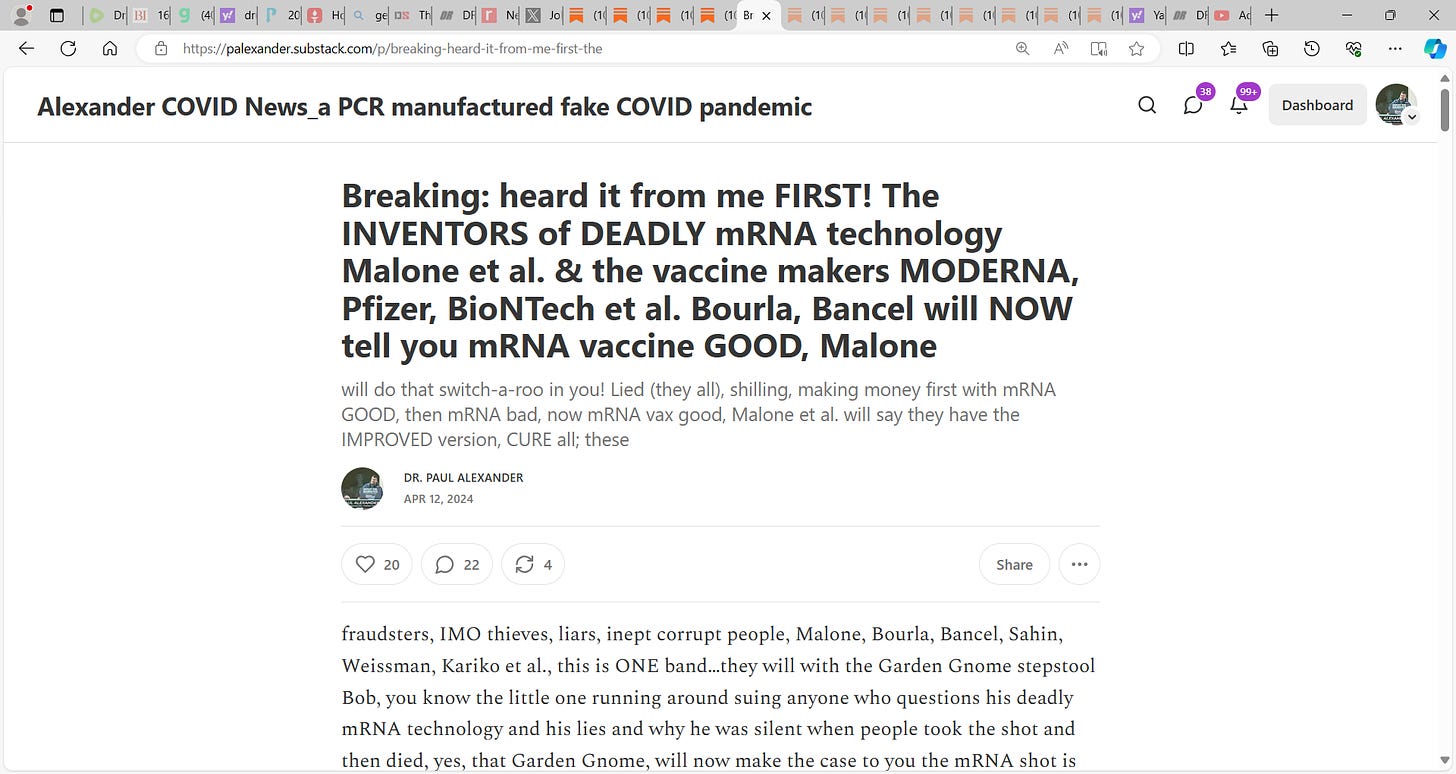 Concern: if mRNA technology inventors Malone, Weissman et al. & vaccine CEOs Bancel/Moderna, Bourla/Pfizer, Sahin/BioNTech now say ‘look, we fixed it, now mRNA vax is safe, good for cancer blah blah..