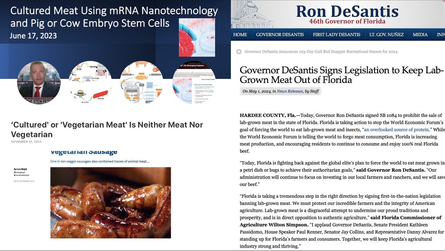 Florida Bans Lab-Grown Meat! Will the mRNA Shots Be Next?