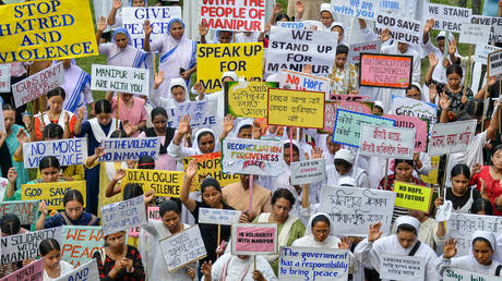 Police failed to protect women from mob in India’s Manipur – report