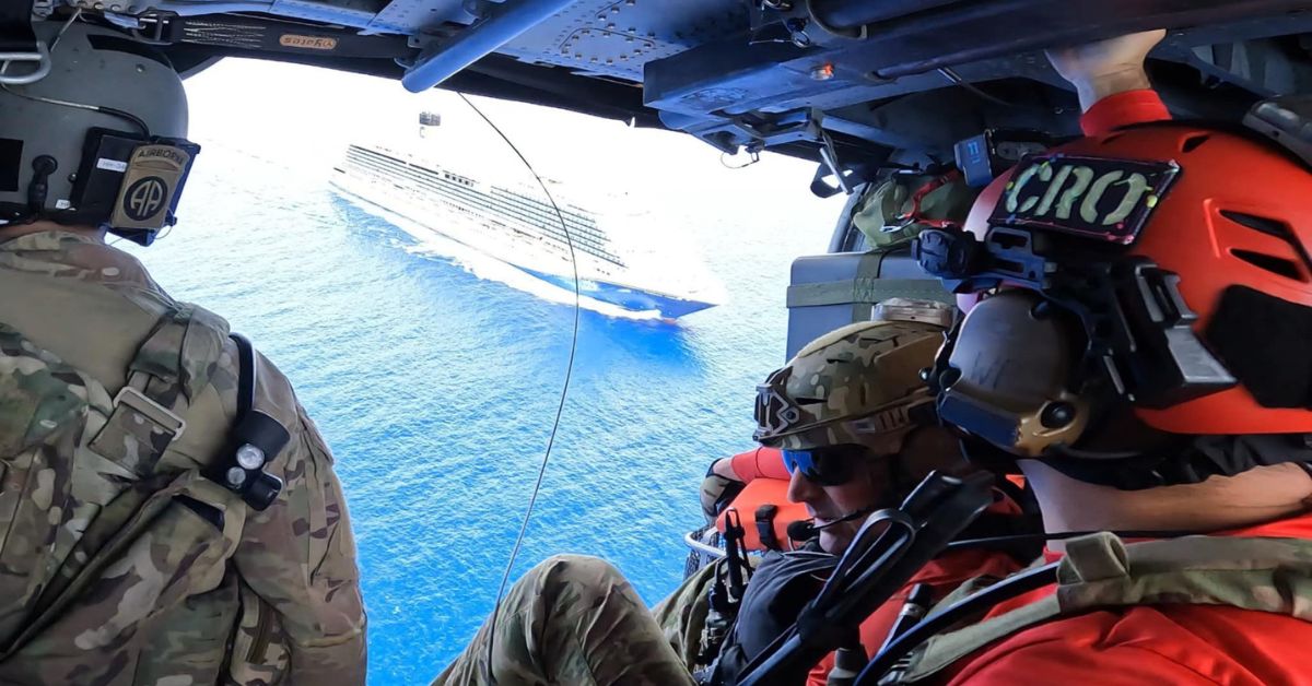 US Air Force Rescues Patient and Mother From Cruise Ship Hundreds of Miles Offshore