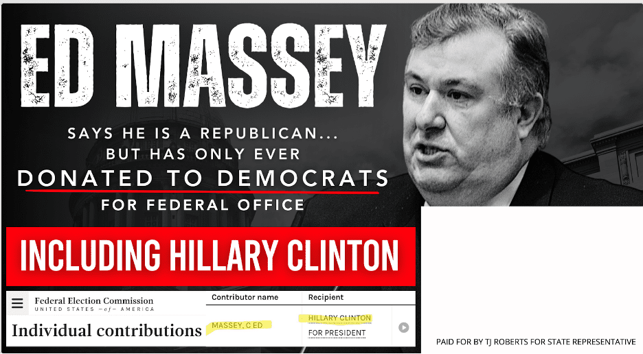 Kentucky Republican House Candidate Ed Massey is Exposed For Supporting Democrats