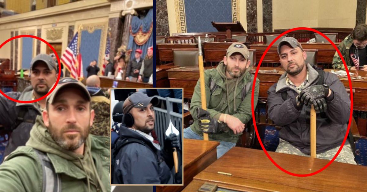 ‘It’s time to do patriot s—‘: Flagpole-wielding ‘opportunists’ who posed behind senators’ desks on Jan. 6 had pledged that ‘no quarter will be given’