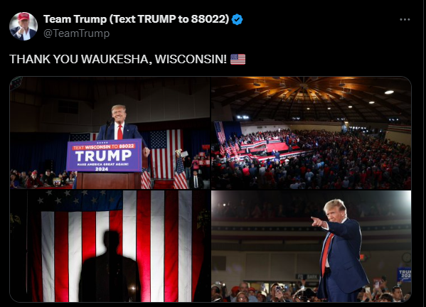 President Trump Holds High Energy Rallies in The Critical States of Wisconsin and Michigan.