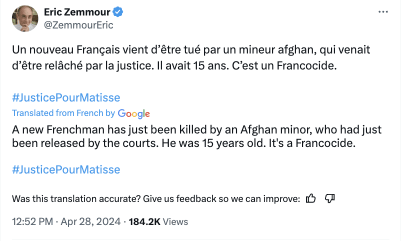 French Boy Fatally Stabbed by Afghan Migrant Teen; Killer’s Mother Joins in Beating Defenseless Victim as He Lies Dying (Video)