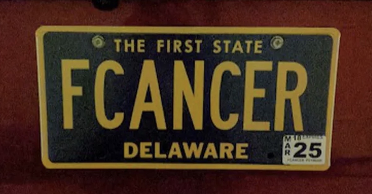 ‘Giving offense is a viewpoint’: First Amendment protects ‘FCANCER’ vanity license plate and permanently bars Delaware from enforcing unconstitutional law, court rules