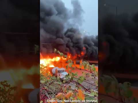 Petroleum Truck Crash Causes Massive Fire on I-95 in Connecticut