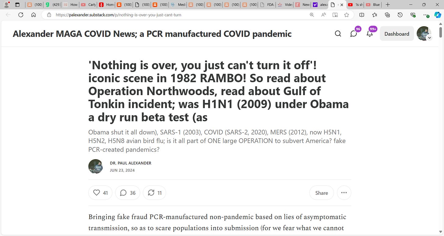 Say NO! Tell Redfield fCUk off! With his fear-porn avian bird flu bull, his H5N1, H5N2 fraud! No tests, none, you bitches are creating pandemics with fraud PCR ‘process’ (false-positive overcycled)