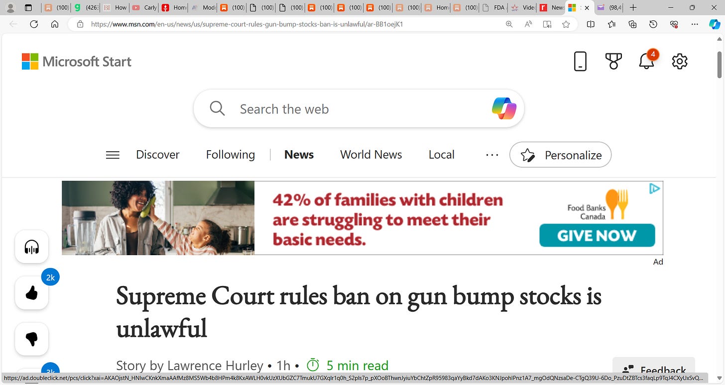 Ka BOOM: SCOTUS strikes down bump stock ban, 6-3 vote: ‘In a loss for the Biden administration, the Supreme Court ruled Friday that a federal ban on bump stocks, gun accessories that allow
