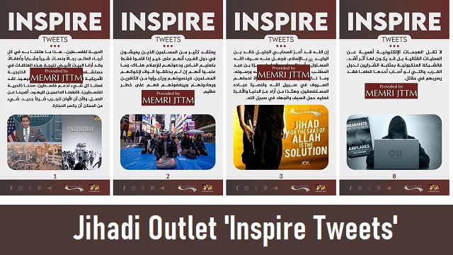 Jihadi Outlet Circulates ‘Inspire Tweets’ Poster Series Amplifying Al-Qaeda In The Arabian Peninsula (AQAP) Calls To Muslims In The West To Stage Attacks Targeting Prominent Figures, Transportation