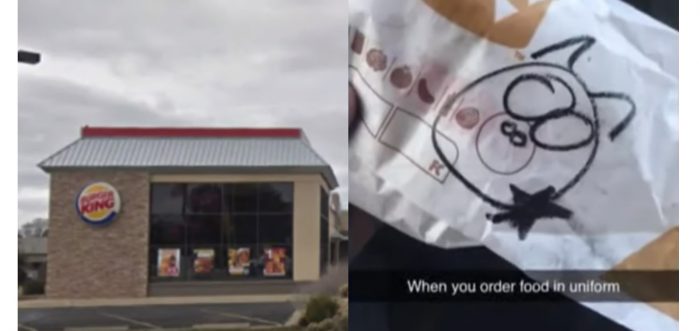 Burger King Caught In Sick Act Of COP HATE…