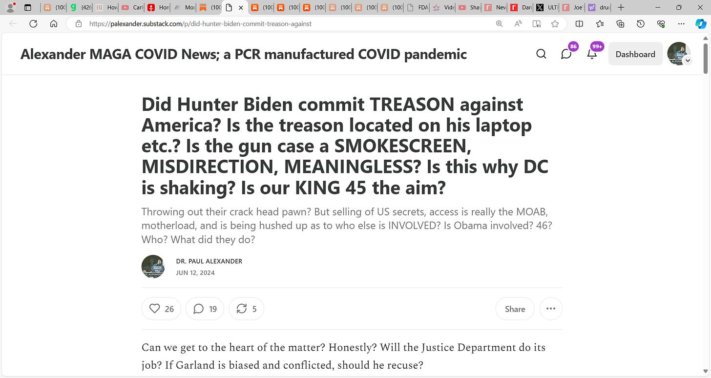 Treason? The Hunter Biden laptop has information that had it been known in 2020 you would have NEVER voted for Biden & our borders would have never been breached with Obama’s 20 million & jihadists