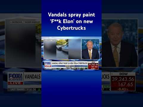 CAUGHT ON CAM: Dozens of new Cybertrucks spray painted with ‘F**k Elon’ #shorts