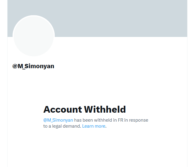 RT editor-in-chief’s X account blocked in France