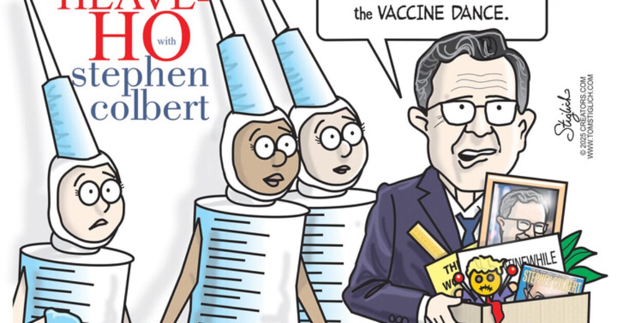 Best political cartoons: The Heave-Ho with Stephen Colbert