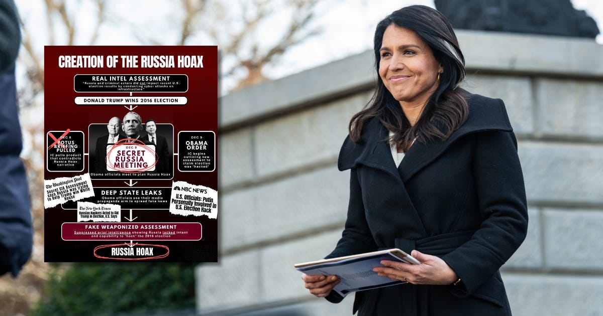 Tulsi Gabbard Releases Evidence of ‘Years-Long Coup’ on Trump