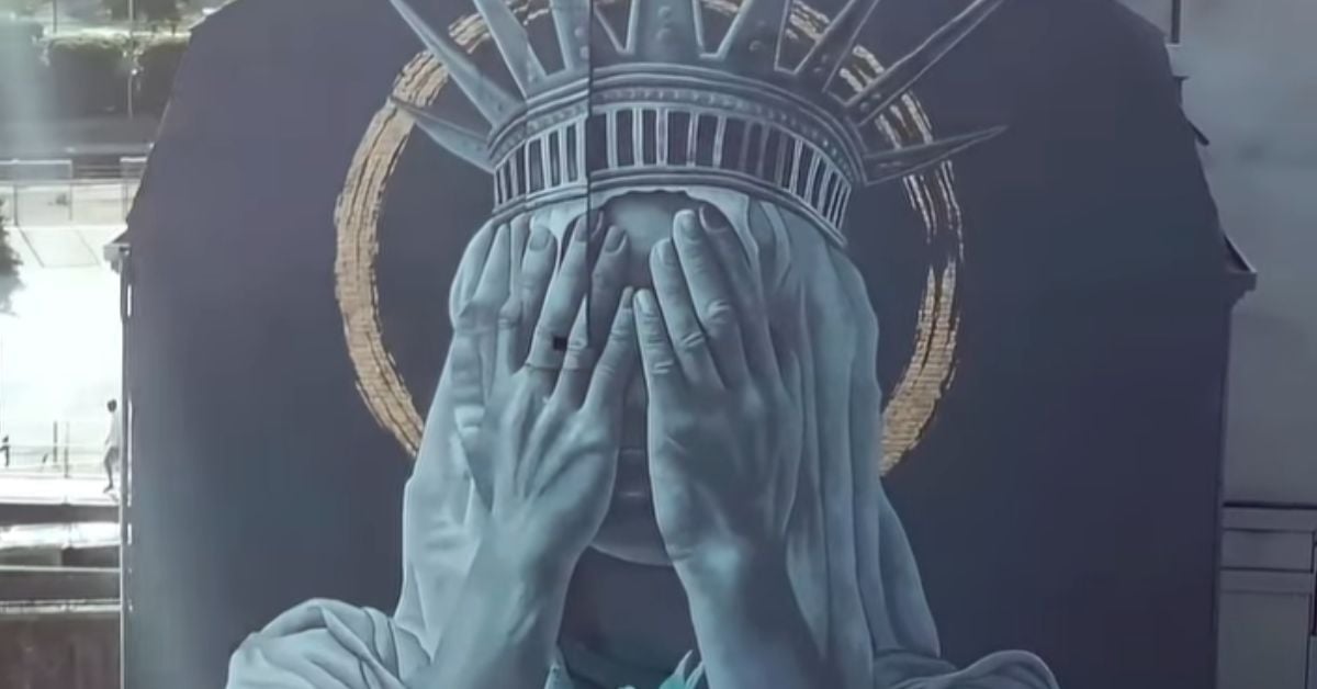 MAGA Melts Down Over Statue of Liberty Mural