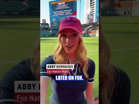 Abby Hornacek rocks her Proud American baseball cap before the MLB All-Star Game on FOX!