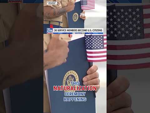 Service members ring in July 4 as new US citizens #shorts #foxnews #news #us #fox #usnews #4thofjuly