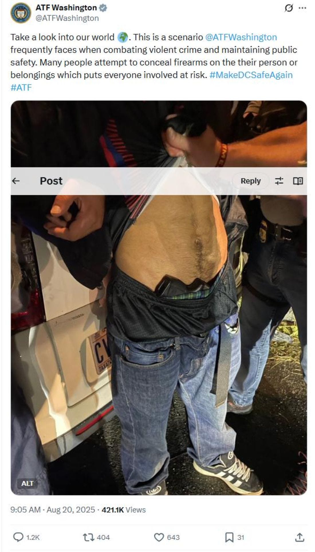 ATF says concealed carry ‘puts everyone involved at risk’