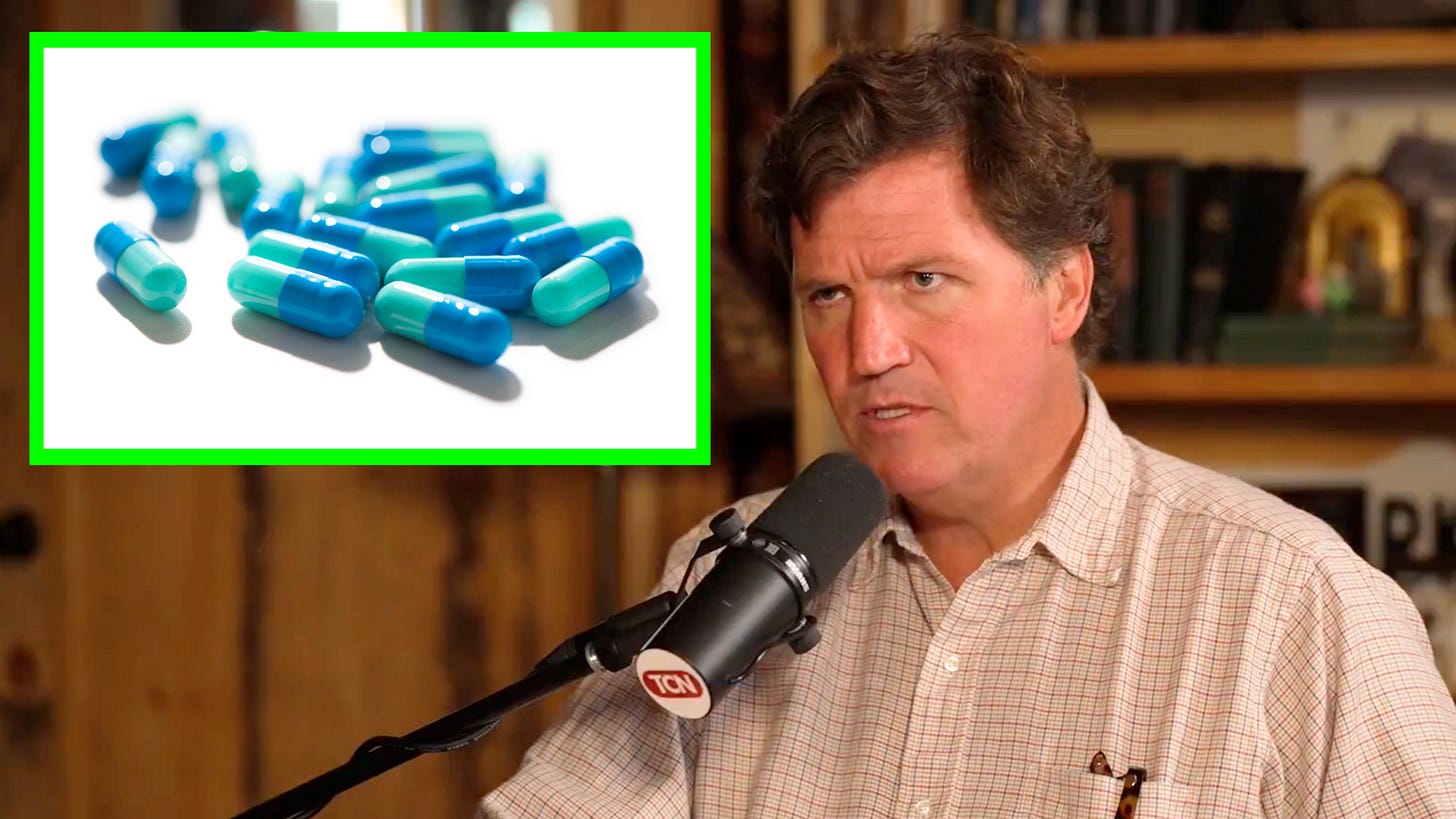 Tucker Carlson Gets Angry After Learning Disturbing Fact About Antidepressants