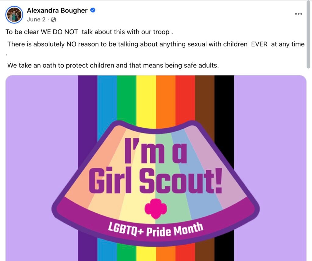 Moms for Liberty Leader Says She Faced Death Threats, Swatting, Expulsion From Girl Scouts for Opposing LGBTQ Pride