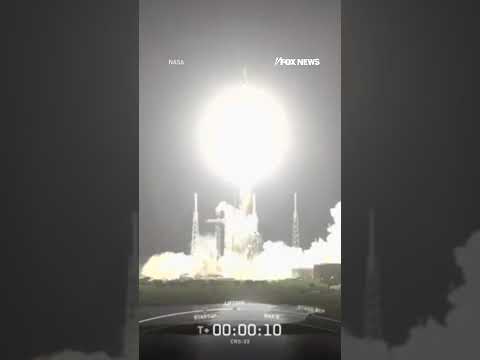LIFTOFF: SpaceX rocket blasts off to deliver supplies to International Space Station #shorts